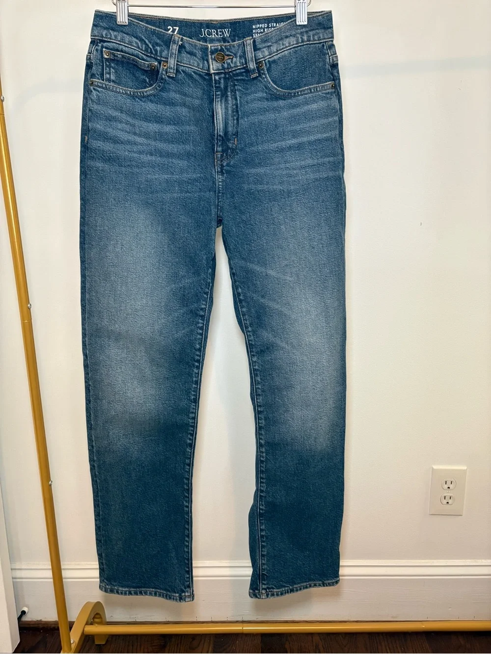 J. Crew Nipped Straight High Rise Semi Stretch 27
